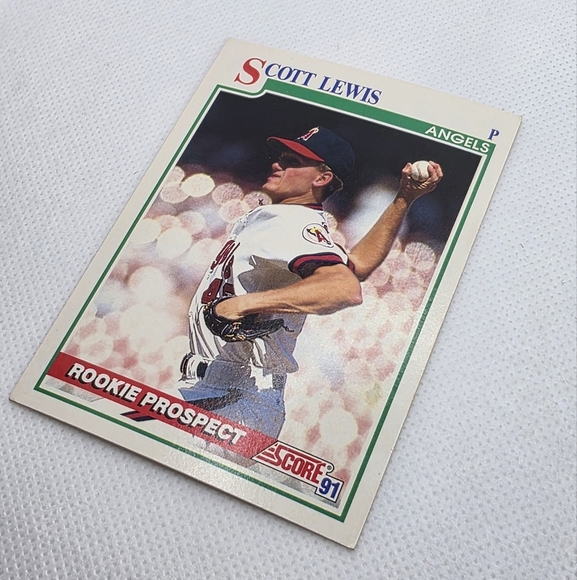 1991 Score Scott Lewis California Angels #759 Rookie Prospect Baseball Card - Picture 2 of 4